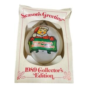 Campbells Soup Kids Collectors 1989 Glass Ball Christmas Ornament Vintage